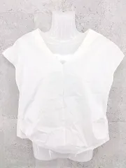 ◇ SENSE OF PLACE センスオブプレイス URBAN RESEARCH Vネック フレンチスリーブ シャツ サイズF ホワイト レディース  【1002800867615】