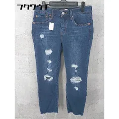 ◇ Levi's リーバイス ストレッチ ダメージ加工 カットオフ ジーンズ デニム パンツ サイズW27 インディゴ レディース 【中古】 【1002802550775】