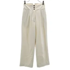 Demi-Luxe BEAMS デミルクス ビームス 日本製 ハイウエスト ワイドパンツ 36 アイボリー レディース 古着