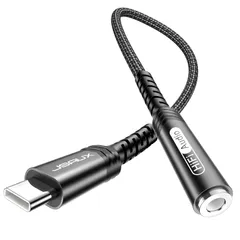 【新着商品】JSAUX タイプc イヤホンジャック USB Type C to 3.5mmメス型 ヘッドホンジャック アダプター USB C - Auxオーディオドングルケーブルコード iPhone 16/16 Plus/16 Pro/16 Pro Max i