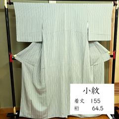 ☆【美品✨】洗える着物 夏着物 絽楊柳 飛び柄小紋 灰みの薄黄緑