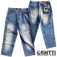 アウトレット 訳あり ガッティー メンズ デニム パンツ ライトブルー ハードウォッシュ GAWTTI ガウティ Boo Yaa T.R.I.B.E ブーヤー トライブ ストリート スタイル HIPHOP ウェアー ヒップホップ