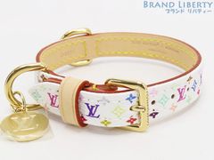 【限定激レア新品】ルイヴィトン　LOUIS VUITTON　モノグラム マルチカラー　LV TM　ドッグ カラーXS 小型犬用首輪　ペット用 ドッグ用 犬用 首輪　村上隆　ホワイト　GI1317
