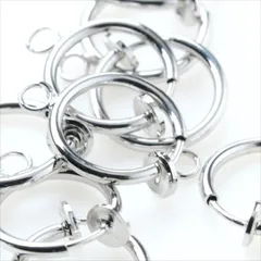 P-389 フープ イヤリングパーツ 10個セット【シルバー】 13mm カン付き フープイヤリング フープピアス パイプイヤリング 痛くない 揺れる かわいい ピアスパーツ クリップ イヤーカフ アクセサリー パーツ ハンドメイド