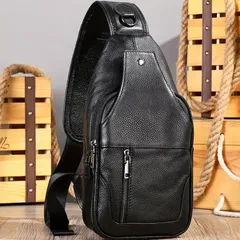 チェストバッグ メンズ 牛革 50代 60代 a4 2way a3 a5 ipad 1泊 おしゃれ 軽量 防水 収納 斜めがけ カジュアル 革 皮 コンパクト 軽 トレンディ トップレイヤー メッセンジャーバッグ サッチェルバッグ ブラック 黒 アウトドア