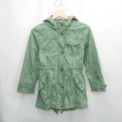 ◇ ⊇ GAP ギャップ キッズ 長袖 ミリタリーコート サイズM カーキ 女の子 E  【1502180042249】
