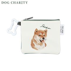 ＜ドッグチャリティ＞ フラットポーチ（骨型カラビナ付き） 柴犬 GPO0323-B