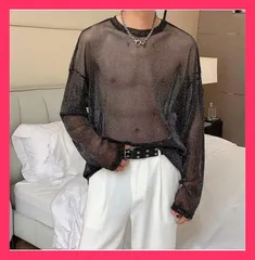 安価な！ 長袖tシャツ 快適である 通気性 レーヨン 男性出演服 シースルーtシ 長袖tシャツ 快適である 通気性 レーヨン 男性出演服 シ  おすすめ おしゃれ　人気 上品 NEWJY2023080244