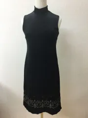 ペイトンプレイス　黒ベロア風ノースリーブワンピース