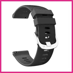 Size:20mm_Color:ブラック ATiC スマートウォッチバンド 替えベルト 20mm 汎用 スマートウォッチ交換用バンドシリコン製 GarminForeAthlete165/55/158/245/VenuSQ2/Vivoactive5/Fenix7