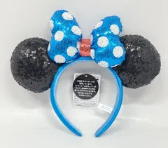 東京ディズニーリゾート カチューシャ スパンコール(水色白ドット)