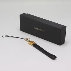 箱付 良品 ブルガリ レザー ブラック/ゴールド キーリング/キーホルダー ファッション・ブランド小物 2000000 NSK KTS