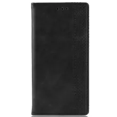 iPhone12 Pro Max ケース 手帳 アイフォン12プロマックス  チェック柄 合革 レトロ 手帳 ケース 【Color】 ブラック