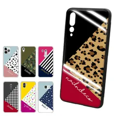 スマホケース ガラス 多機種対応 スマホカバー ケース【ブロッキングデザイン×名入れ印刷】ins-0211-0102