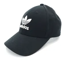 adidas Originals アディダスオリジナルス トレフォイルロゴ キャップ OSFM ブラック 帽子 ユニセックス メンズ 古着