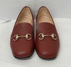 ■GUCCI グッチ 466702 ホースビットレザー ローファー レッド 35 1/2 約22.5cm 箱、保存袋付き A25-1845