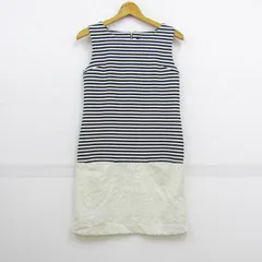 ラブレス ワンピース タンクトップ ボーダー ストレッチ  トップス レディース 36サイズ ホワイト系/ネイビー系 LOVELESS 【中古】のサムネイル