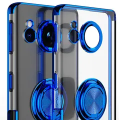 AQUOS sense7 plus ケース センス7プラス スマホリング 耐衝撃 薄型 ケース 【Color】 ブルー
