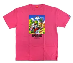 【中古】衣類 スーパーマリオUSA Tシャツ ピンク Lサイズ 「スーパーマリオブラザーズ35周年」 Nintendo TOKYOグッズ