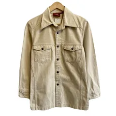 USA製 Dickies ディッキーズ 赤タグ デニムシャツ ワークシャツ 長袖シャツ  開襟 オープンカラー 無地 ベージュ No.U719