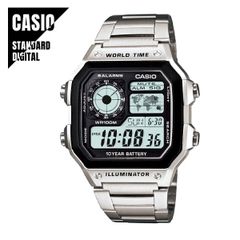 【即納】CASIO STANDARD カシオ スタンダード デジタル シルバー メタル AE-1200WHD-1A 腕時計 メンズ CASIO専用ケース付き