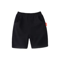 ハーフパンツ 半ズボン 黒色 1枚 100％綿 キッズ 子供 100 110 120 130 140 150 160 体操服 スポーツ 運動会 男子 女子 幼稚園 小学生 ポケット有 コットン 吸汗速乾 ブラック