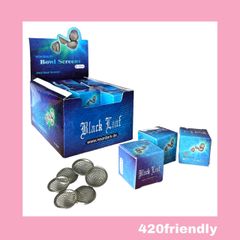 420friendly "BLACK LEAF"  ステンレスボウルストレーナー | 15mm  ( 3個セット)