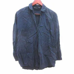 ザラ トラファルック ZARA Trafaluc collection シャツ ブラウス スキッパーカラー 長袖 XS 紺 ネイビー /YK