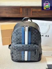 【今日WTO】Coach West 35 Black Vintage Print Colorblock Backpack - コーチ ウェスト 35 ブラック ヴィンテージプリント カラーブロック バックパック-WTO輸入2-DPX42