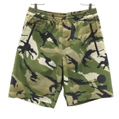 adidas アディダス カモフラ柄 ウーブン ショートパンツ L カーキ 迷彩 メンズ 古着