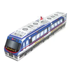 【ネコポス】 バースデーカード ライト付きメロディカード 電車 青 P158 サンリオ 立体カード 電池交換不可 Birthday Card グリーティングカード お誕生お祝い