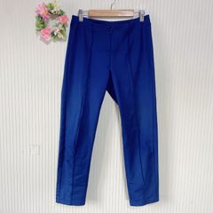 4017 良品★ 【ジョルジュレッシュ】 ストレッチパンツ S センタープレス テーパード GEORGES RECH レディース 青 ブルー ズボン カジュアルパンツ スラックス  LOT40
