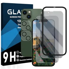 【2枚覗き見防止フィルム+2枚レンズ保護+1ガイド枠】対応 iphone 13 mini ガラスフィルム 横から見えない アイフォン 13 mini フィルム 覗き見防止【 日本旭硝子製 強化ガラス 液晶 保護フィルム 硬度9H 耐衝撃 飛散防止 3D T