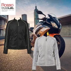 【在庫限り】レディース バイク用 春夏 スタイルアップメッシュジャケット 肩 肘 脊椎 胸部 プロテクター付属 Rosso StyleLab ロッソスタイルラボ 4サイズ ROJ-113 バイク 女性用 インナー プロテクター付き