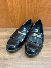 新品】ZARA ザラ フリンジ コインローファー 24 ブラック