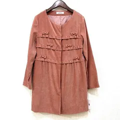#anc ギャラリービスコンティ GALLERYVISCONTI コート 2 ピンク系 ノーカラー リボン フリル タグ付き 美品 レディース [903337]