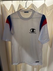 チャンピオン champion メッシュ Tシャツ 半袖T プリントT ホワイト ブルー レッド サイズ表記L A-530