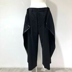 JK-P006 ジュンヤワタナベ コムデギャルソン JUNYA WATANABE COMME des GARCONS ウールサージ スラックス ワイドパンツ 黒 Mサイズ 2023年S/S