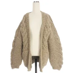 トゥデイフル TODAYFUL ウール ケーブル柄 ハンドニットカーディガン ボレロ 長袖 36 グレージュ 11820518