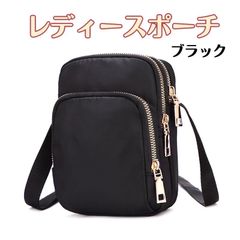 ミニショルダーブラック スマホポーチ ミニ ポーチ ポシェット レディース