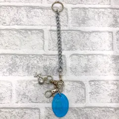 【福祉施設制作】山桜うさぎ作　バックキーチェーン　「クラゲ① レジン制作」NO.3322　T