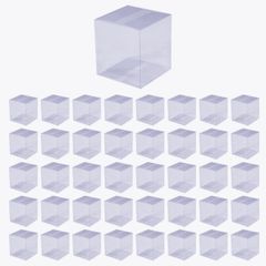 PVC ラッピング プレゼント お菓子 ギフトボックス 箱 折りたたみ プラスチック クリアボックス 袋 ギフト 透明 (6×6×6cm 41個)