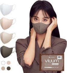 【AKD25】 [viuum] 韓国マスク KF94、スタイルフィットクラシック、3Dマスク、25枚入り、3構造フィルター、バイカラー、ダイヤモンドマスク、不織布 ピンクベージュ