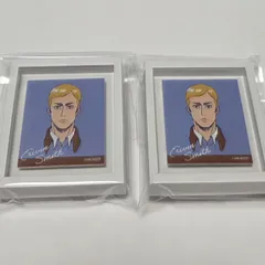 希少　進撃の巨人　WIT STUDIO　エルヴィン　ミニ額縁　ポスター　バッジ