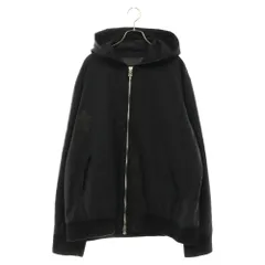CHROME HEARTS (クロムハーツ) Nylon Jacket ナイロンジャケット 中綿フーデッドブルゾン キルティング レザークロスパッチ ブラックのサムネイル