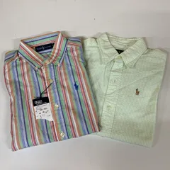 69 キッズ用 POLO RALPH LAUREN ポロ ラルフローレン ポロシャツ ストライプ 長袖 半袖 2点セット サイズ 130 140 子供用 服