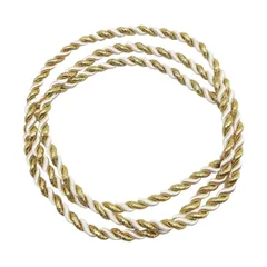 特価　髪飾り組紐 和装 紐飾りロープ コード ヘアアレンジ ツイストロープ 組紐 組紐 ウエディング 金 結婚式 成人式 白 卒業式 約1m 袴 髪飾り はかま 1本 造花 紐飾り 花 [PureSino] 手芸