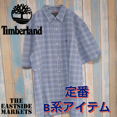 【Timberland】ティンバーランド　半袖チェックシャツ XLサイズ