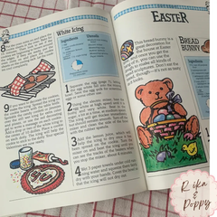 ヴィンテージ　絵本 洋書  My First Cook Book｜くま好きさん向け✿紙モノ ジャンクジャーナル 素材 レトロ  レシピ本