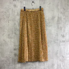 Another Edition アナザーエディション　ロングプリーツスカート　レディース　ヤマブキ色×花柄　Fサイズのサムネイル